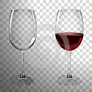 Pohár červené víno 