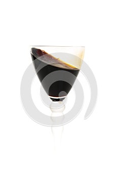 Glass with red wine photo