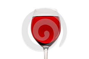 Glass of red wine. Wineglass close-up