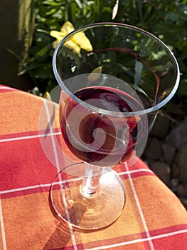 Glass of redwine
