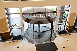 Glass revolving door