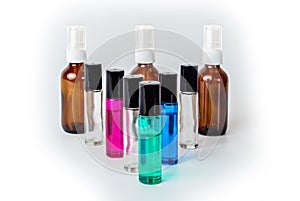 Glass Roller Bottles Spray Bottles Triangle Formation