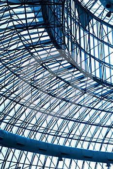 Glass roof in blue