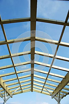 Glass roof and sky