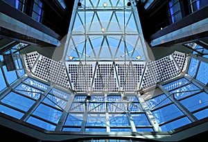 Glass roof structure