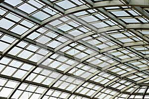 Glass roof structure in west edmonton mall