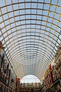 Glass roof structure in west edmonton mall