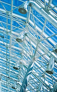 Glass roof ventilation tubing