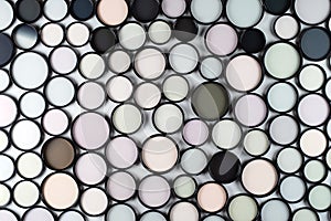 Glass round filters of different colors and sizes