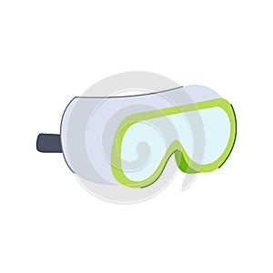 glass safety goggles cartoon vector illustration
