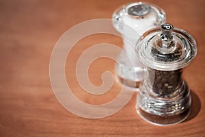 Glass salt and pepper shakers