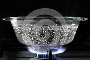 Glass saucepan