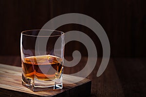 Glass of scotch whiskey