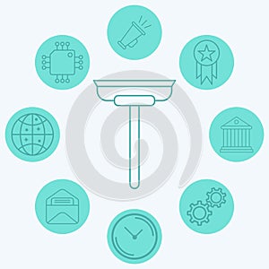 Glass scraper vector icon sign symbol