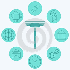 Glass scraper vector icon sign symbol