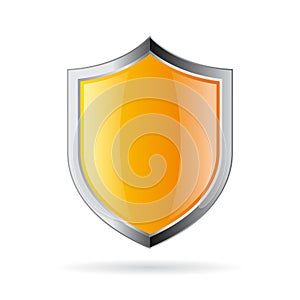 Glass shield vector icon