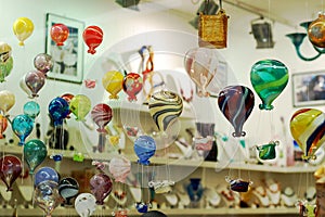 Glass shop's vitrine, Murano, Italy