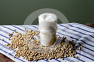 Glass of soy milk