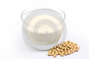 Glass soy milk. Generate Ai