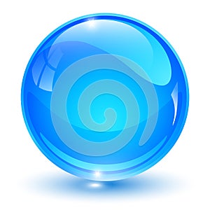 Glass sphere blue