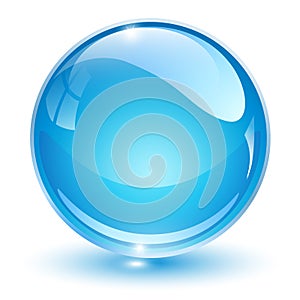 Glass sphere blue
