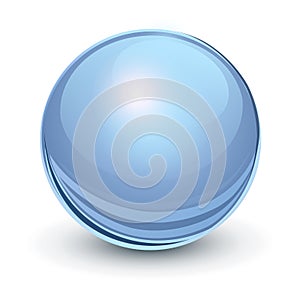Glass sphere blue photo