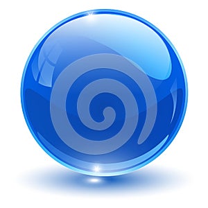 Glass sphere blue