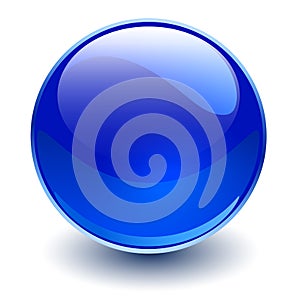 Glass sphere blue