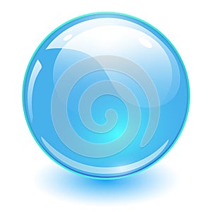 Glass sphere blue