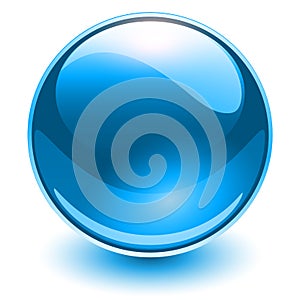 Glass sphere blue