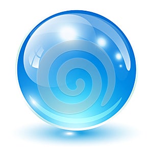 Glass sphere blue