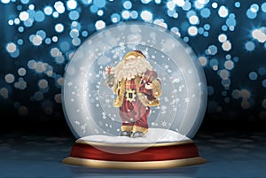 Glass sphere with Santa Claus