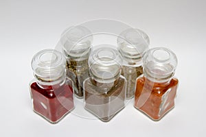 Glass spice jars