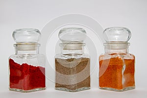 Glass spice jars