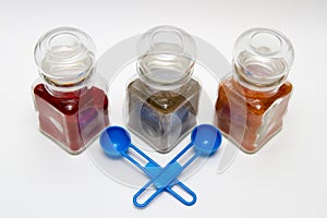 Glass spice jars