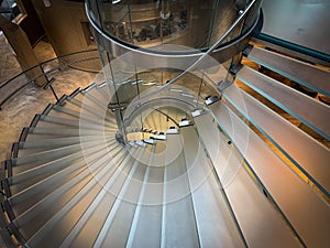 Glass stairs at Co-Working Space on social distancing