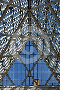 Glass and steel ceiling photo