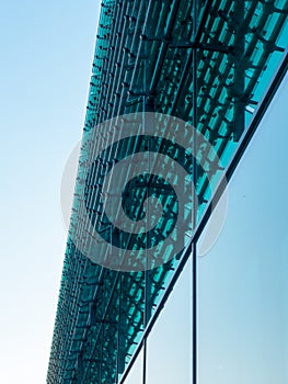 Glass and steel facade on a building in Germany