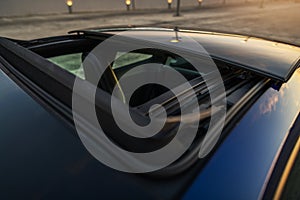 Glass Sunroof Of Fast Car photo