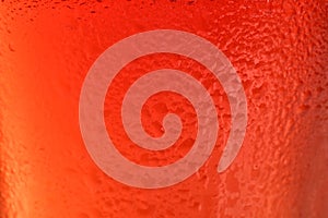 Glass of tasty red beer, closeup