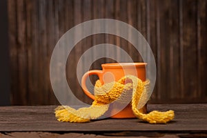 Glass of tea in a scarf