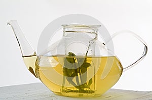 Glass Teapot with Herbal Tea