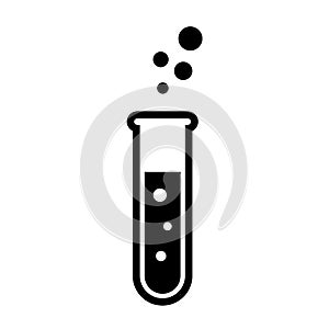 Glass test tube vector icon