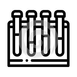 Glass Test Tubes On Tube Rack Biomaterial Vector