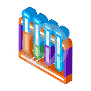 Glass Test Tubes On Tube Rack Biomaterial Vector