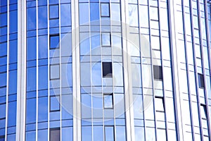 Glass texture of a modern building.