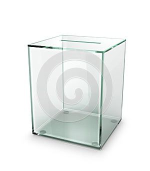 Glass transparent ballot box