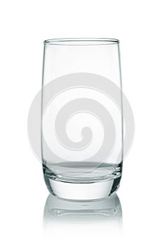 Glass transparent goblet isolated