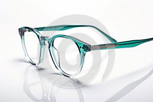 Glass trending eyewear white studio photo. Generate Ai