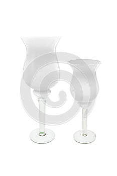 Glass vase color isolated on white
